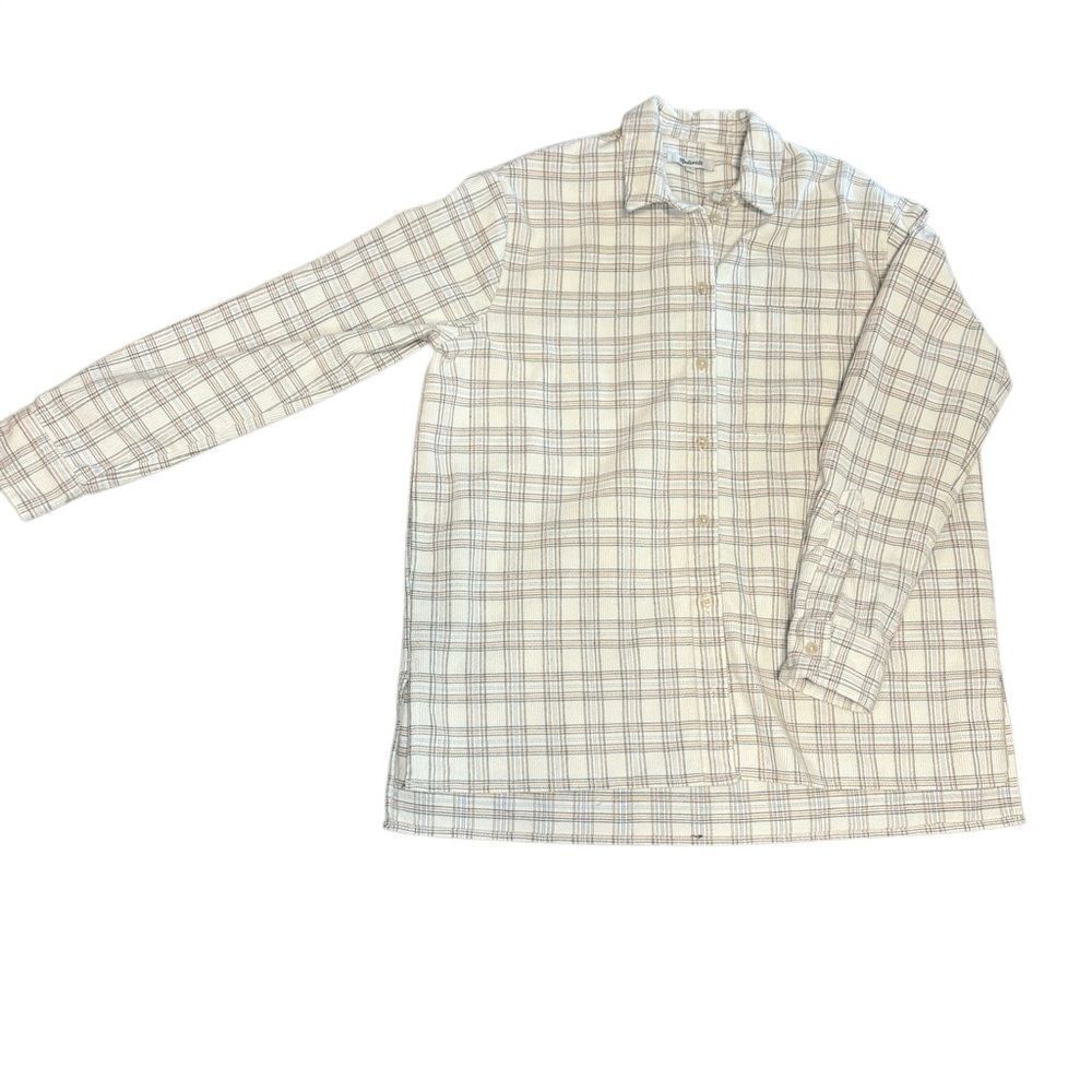 Madewell Plaid Corduroy Button Down Shirt.  Size Small. Great Condition!